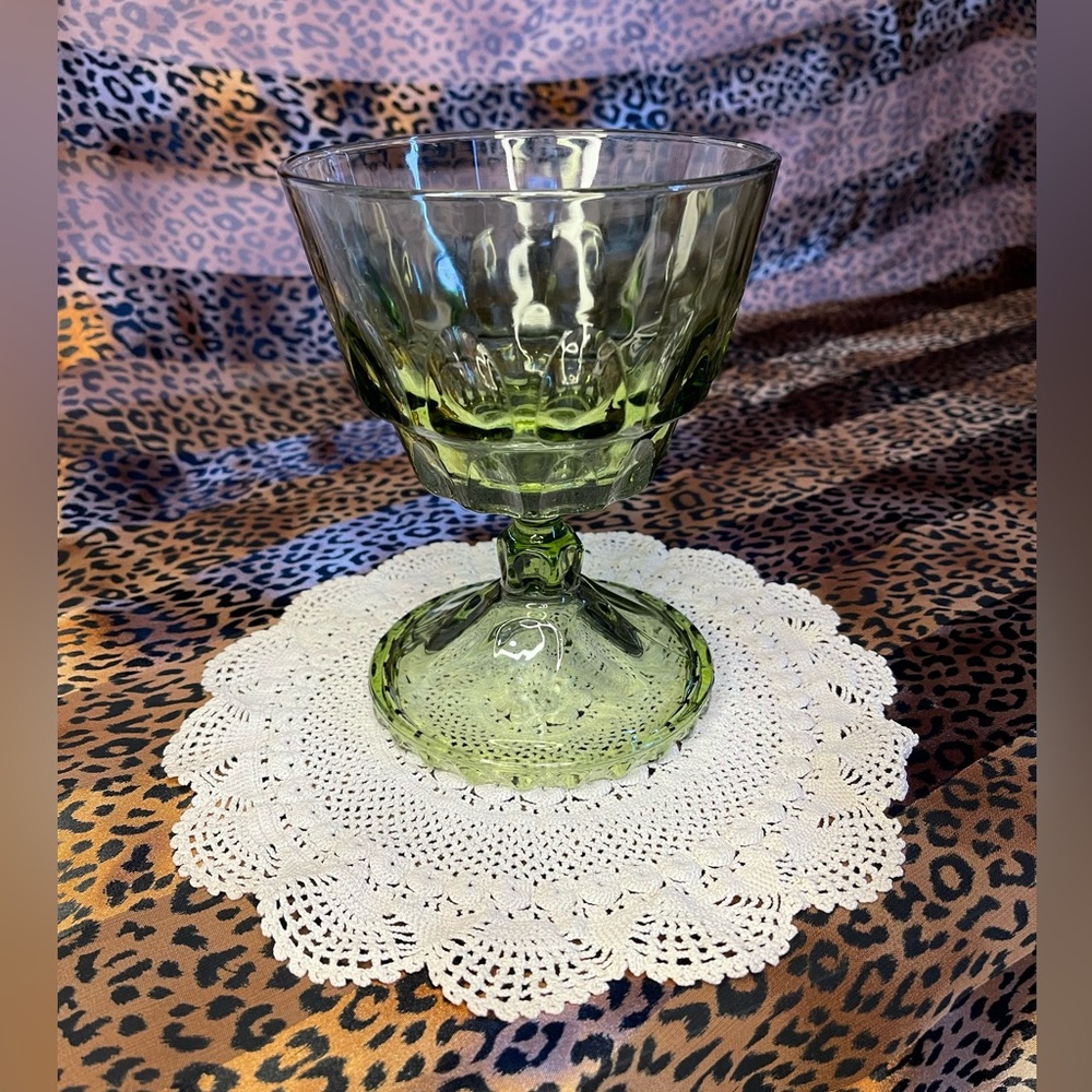 Vintage Thumbprint Hazel Atlas Pedestal Candy Dish